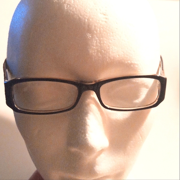 Vintage Burberry Black WomRectangular Eyeglasses Plaid Temples Italy B2043 3029 - Picture 9 of 9